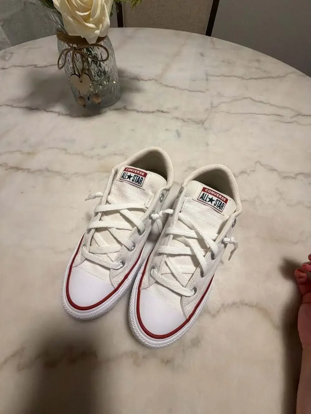 Converse Chuck Taylor All Star Street Slip Low Top Sneakers White Kids Size 4